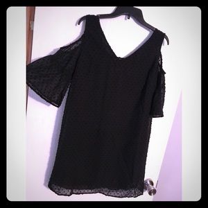 Never worn. Black velvet polka dots. Francesca’s.